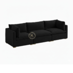 Zauq Serenity 3 Seater Sofa Black
