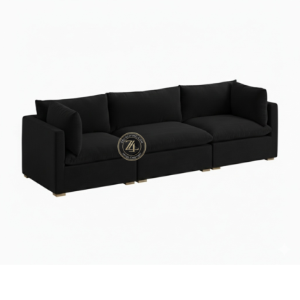 Zauq Serenity 3 Seater Sofa Black